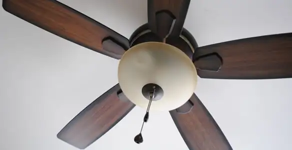 Fully installed ceiling fan with balanced blades and light fixture in Birmingham, AL