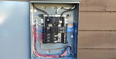 electrical panel upgrade service featuring newly installed electrical panel wired by licensed electricians in Birmingham, AL