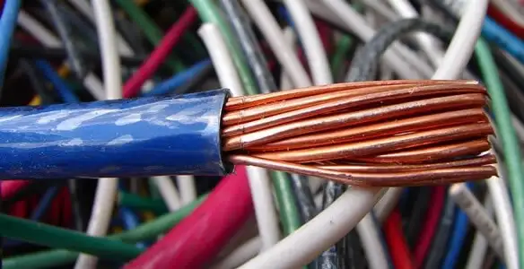 electrical wiring services showing exposed copper conductors and cable preparation in Birmingham, AL