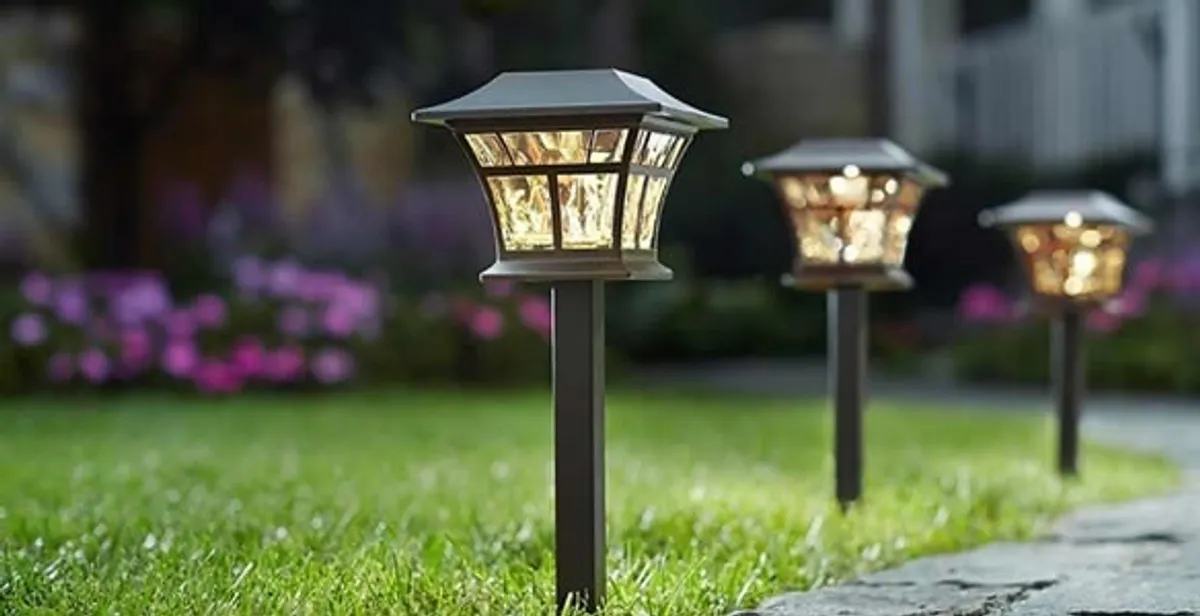 landscape lighting installation services with professionally installed pathway lights in Birmingham, AL
