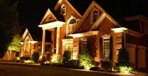 landscape lighting installation services enhancing residential exterior lighting in Birmingham, AL