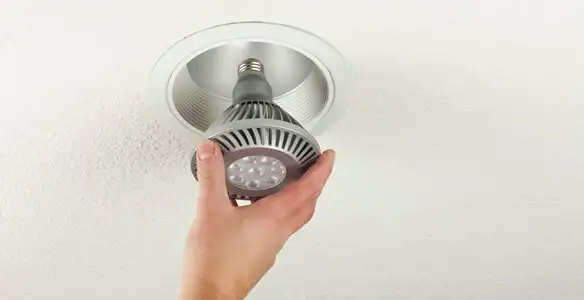 lighting installation service featuring recessed ceiling light installed by licensed professionals in Birmingham, AL