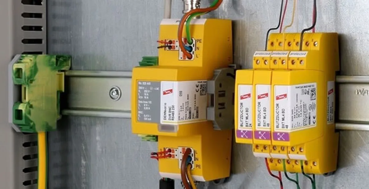 lightning surge protection system with surge suppressors installed by electrical service professionals in Birmingham, AL