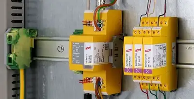 lightning surge protection system with surge suppressors installed by electrical service professionals in Birmingham, AL