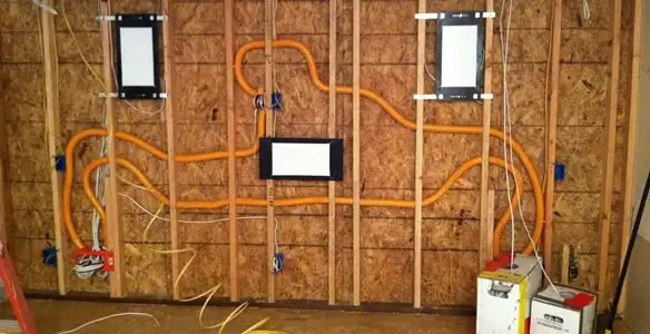 new construction wiring project displaying complete electrical system layout installed by professionals in Birmingham, AL