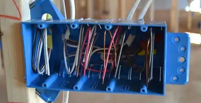 new construction wiring installation featuring electrical boxes and cable routing by expert electricians in Birmingham, AL