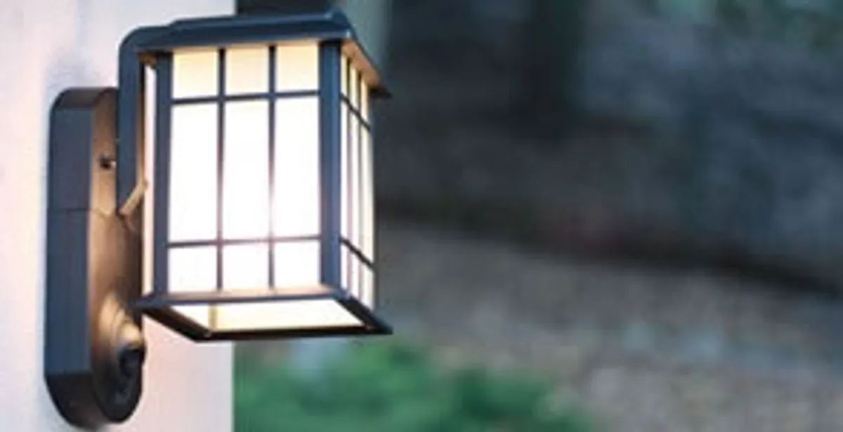 security light installation services with professionally mounted exterior wall light in Birmingham, AL