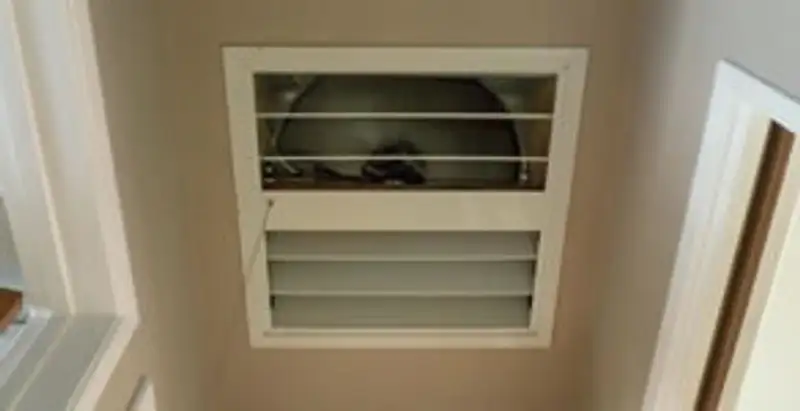 whole house fan installation services with ceiling-mounted ventilation system in Birmingham, AL