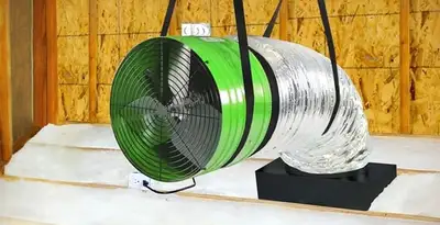 whole house fan installation services with professionally mounted ventilation fan system in Birmingham, AL