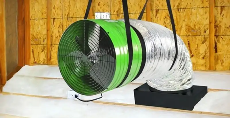 whole house fan installation services with professionally mounted ventilation fan system in Birmingham, AL